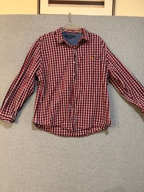 Polo by Ralph Lauren Red and White Plaid Long-Sleeve Button-Down Shirt